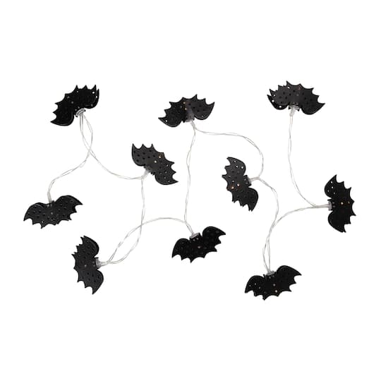 10ct. Warm White LED Halloween Bat Fairy Lights
